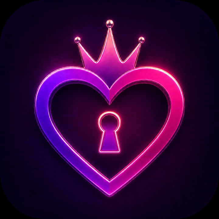 Closefriends VIP — coração com coroa e fechadura